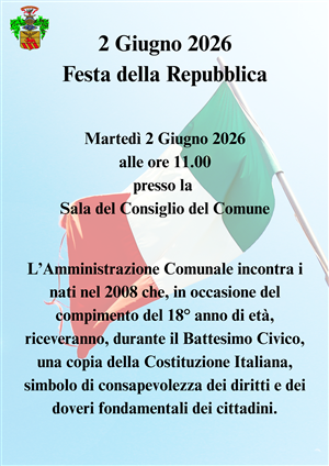 2 giugno 2026 - Festa della Repubblica
