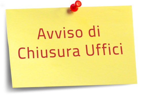 avviso chiusura ufficio Tributi - Segreteria e Edilizia privata